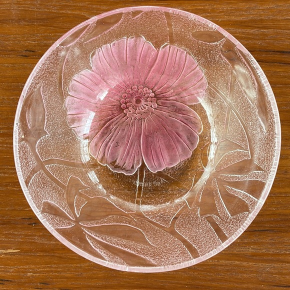 VTG Set of 6 Etched Hibiscus Salad Bowls - Picture 5 of 9